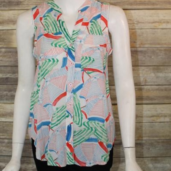 Anthropologie Tops - Anthropologie Maeve Button Down Sleeveless - 0